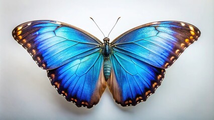 Fototapeta premium Low angle view of butterfly wing textures, Morpho and Ulysse butterfly, background