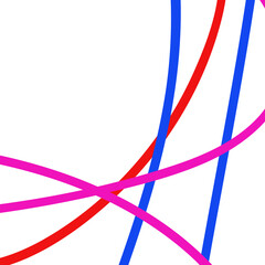 Abstract Colorful Line Art Composition