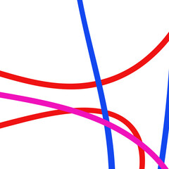 Abstract Colorful Line Art Composition