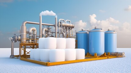 Obraz premium Advanced Mechanical System for Seawater and Salt Extraction