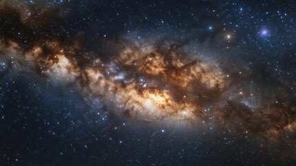 Fototapeta premium A dark, starry sky with a band of the Milky