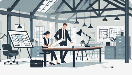 Concept vector illustration of a business situation.