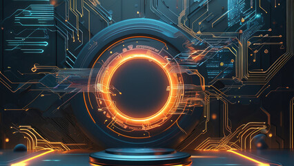Obraz premium Futuristic AI Technology: Future-Ready Solutions at Your Fingertips