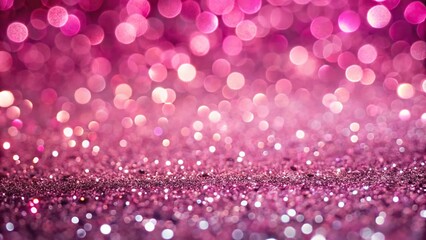 Pink glitter and bokeh lights shining in the background