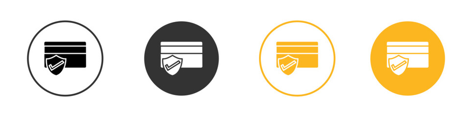 secure checkout icon black and white vector outline sign