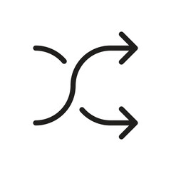 Shuffle Icon - Line