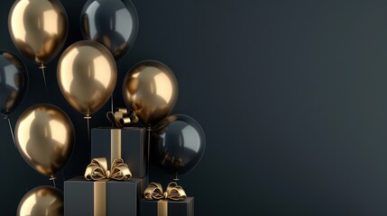 Luxury Black and Gold Celebration Background