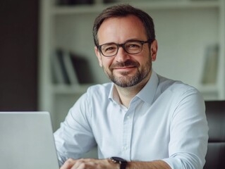 Businessman in a modern office