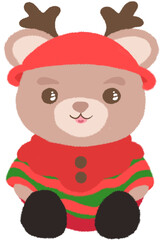 Christmas themed teddy bear