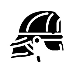 firefighter helmet wildfire disaster glyph icon vector. firefighter helmet wildfire disaster sign. isolated symbol illustration