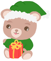 Christmas themed teddy bear