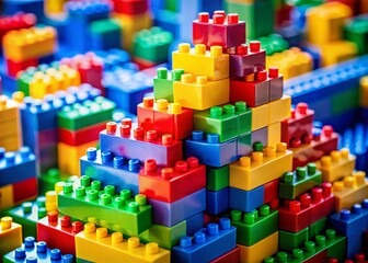 Fototapeta premium Colorful Stacked Creating a Tower of Creativity and Imagination