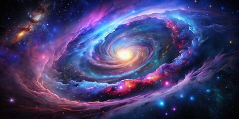 Cosmic Nebula Portrait: Swirling Gases and Dazzling Stars in a Galactic Canvas