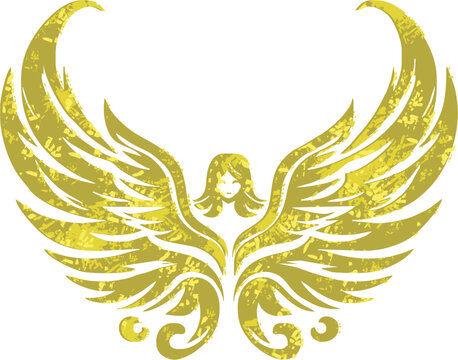 recommend clip art: Retro Angel Wings logo vector. 	