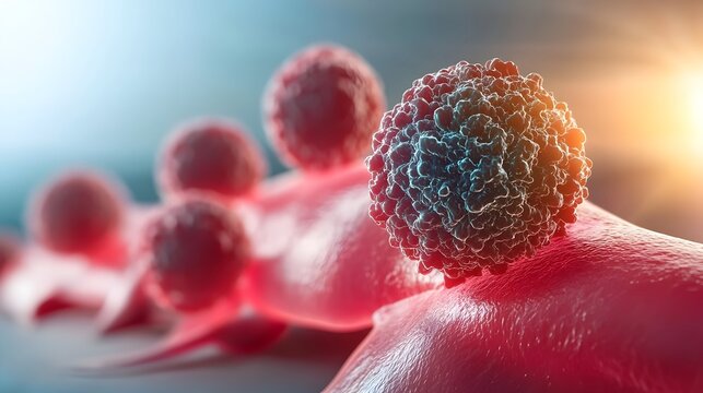 Detailed 3D Rendering of Pancreatic Tumor Showcasing Irregular Growth Pattern