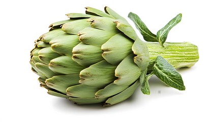 artichoke isolated on white background. 