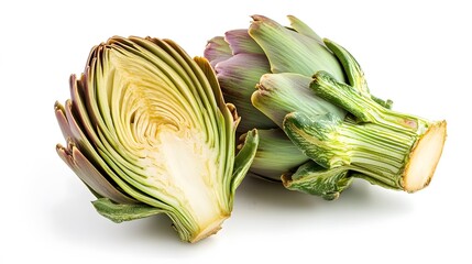 artichoke isolated on white background. 