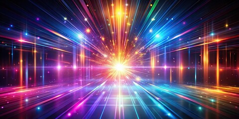 Obraz premium High angle abstract background with glowing lights futuristic colorful abstract wallpaper