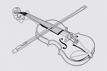 Obraz premium A violin isolated on white