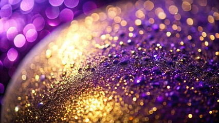 A symphony of shimmering gold and purple, captured in a dance of light and reflection, creating a captivating abstract backdrop.