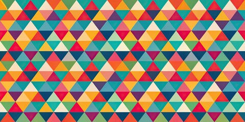 Long shot seamless geometric colorful pattern with triangles
