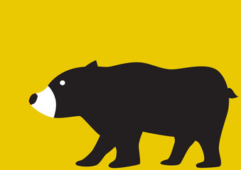 くま出没注意のイラスト
