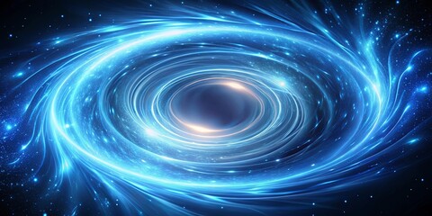 Fototapeta premium A Cosmic Dance of Light and Dark, a Glowing Vortex in the Universe's Infinite Expanse
