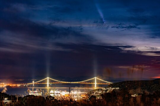 Swan Bridge and Comet C/2023 A3 (Tsuchinshan–ATLAS) 2