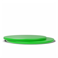 3D circular green podium for placing objects