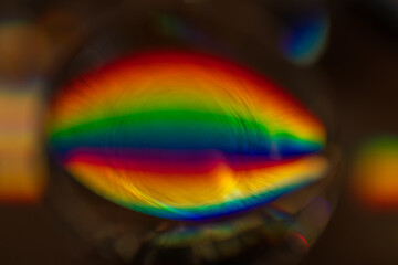 abstract glass refraction with color spectrum