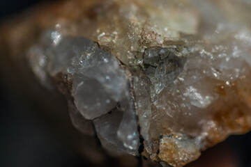 natural quartz crystal close up