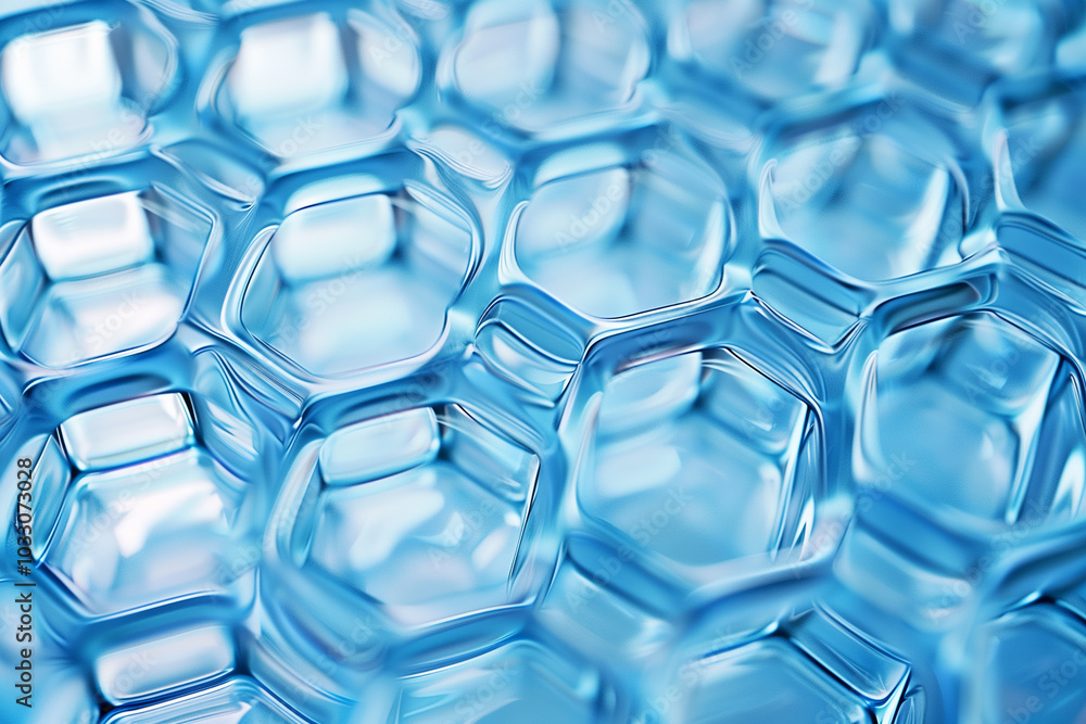 Poster abstract background 3d wallpaper futuristic 3d honeycomb pattern in transparent materials.