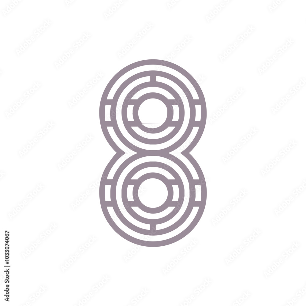 Poster monogram 8. number 8. number 8 design logo. monogram letter mark 8 logo design. monogram design vect