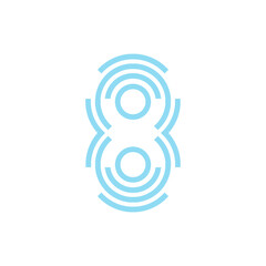Monogram 8. Number 8. Number 8 design logo. Monogram letter mark 8 logo design. Monogram design vector logo. Monogram number 8 logo design. Simple number 8 monogram. Monogram 8 design logo. 