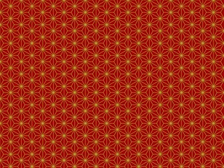 麻の葉の背景A　赤