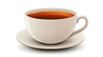 Fototapeta premium Cup of tea isolated on white background. 