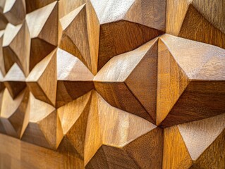 Intricate Wood Artistry Wall Decoration