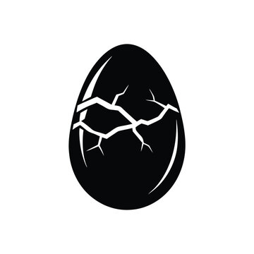 recommend clip art: Cracked egg vector silhouette