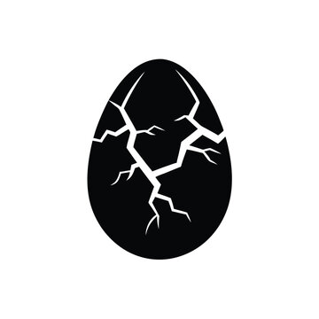 recommend clip art: Cracked egg vector silhouette