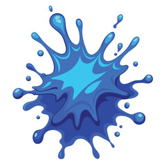 Blue paint splash vector illustration isolated on a white background