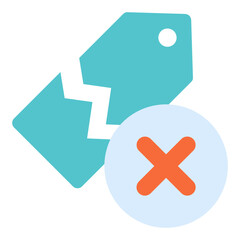 Obraz premium Broken Flat Icon