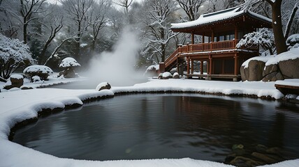 日本庭園/雪景色
