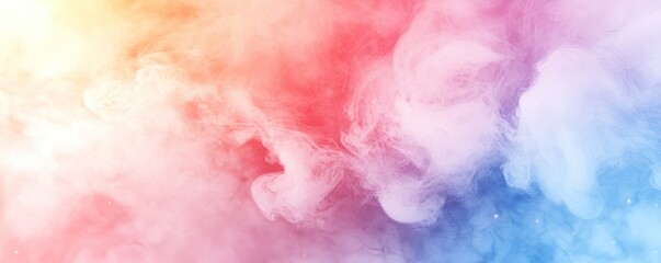 Fototapeta premium Vibrant Colorful Misty Abstract with Swirling Hues and Ethereal Dreamy Atmosphere