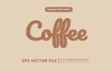 Editable Text Effect with Coffee Style