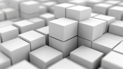 Minimalist Geometric Cube Arrangement Abstract Background