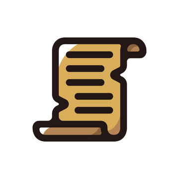 recommend clip art: Papyrus outline icon for graphic design, apps and websites