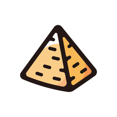 Pyramid outline icon for graphic design, apps and websites