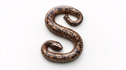 Obraz premium Slithering Snake with the Letter S for Educational Fun