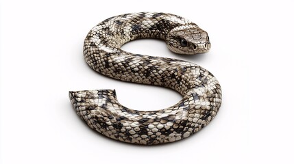 Fototapeta premium Slithering Snake with the Letter S for Educational Fun