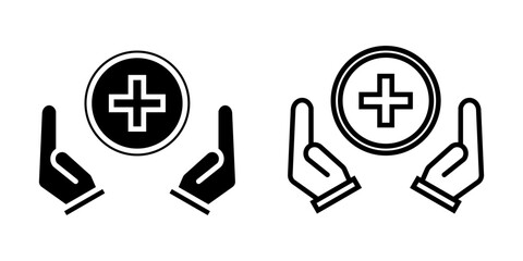 health set icon on white background